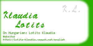 klaudia lotits business card